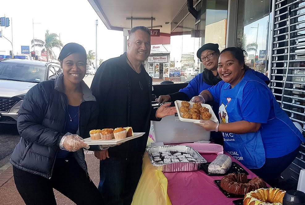 McDonald's team at a bake sale fundraiser for RMHC NZ