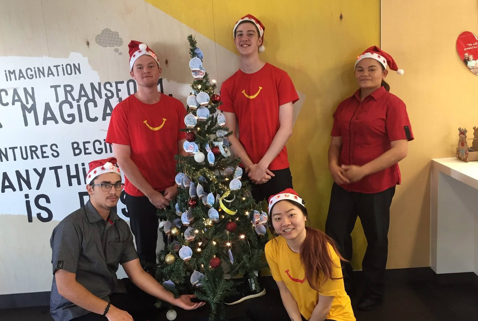 McDonald's team at a Christmas fundraiser event for RMHC NZ
