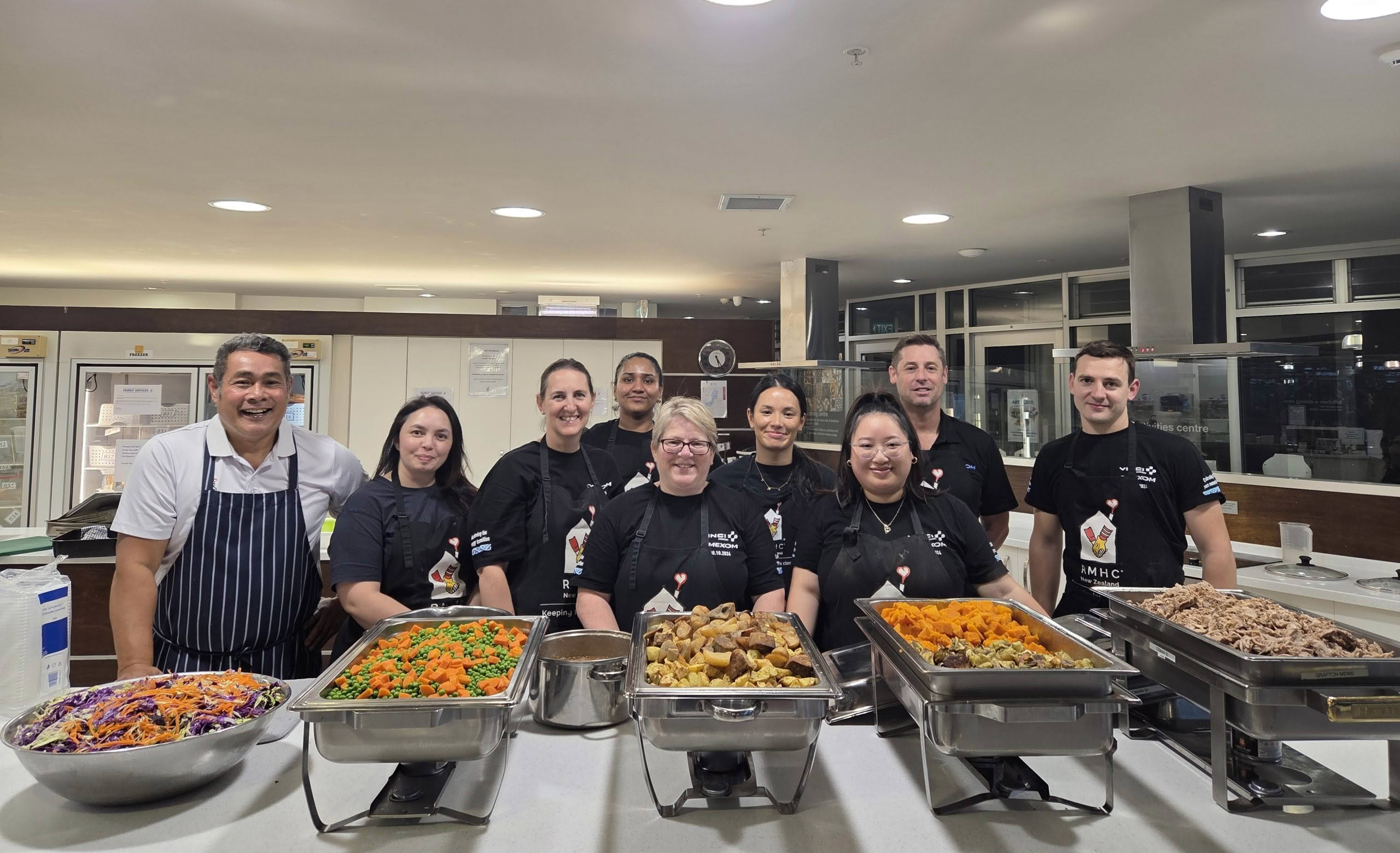 Volunteer group from Omexom at RMHC Auckland Domain House